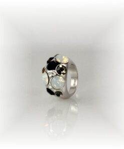 Black Topaz Ring With Mother of Pearl