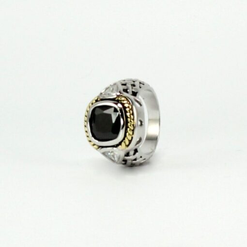 Black Onyx Ring With Crystals