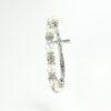 Sideways Pearl Cross Bracelet Silver Crystal Charms