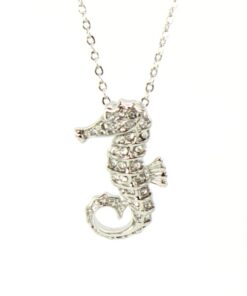 Seahorse Jewelry Seahorse Necklace With Rhinestones