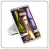 Multi Stone Art Deco Ring