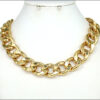 Gold Tone Chain Link Fashion Necklace