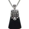 Onyx Necklace Black Inspired Art Deco Pendant