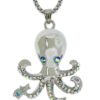 Silver Octopus Necklace Sea Life Jewelry Pendant