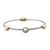 Pearl Cable Bracelet Dainty With Magnetic Clasp