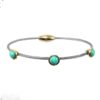 Turquoise Cable Bracelet Dainty With Magnetic Clasp