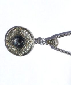 Pendant Antique Black Diamond Look Crystal Necklace