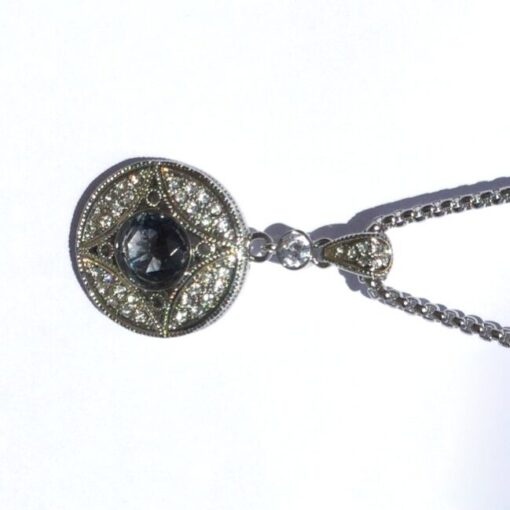 Pendant Antique Black Diamond Look Crystal Necklace